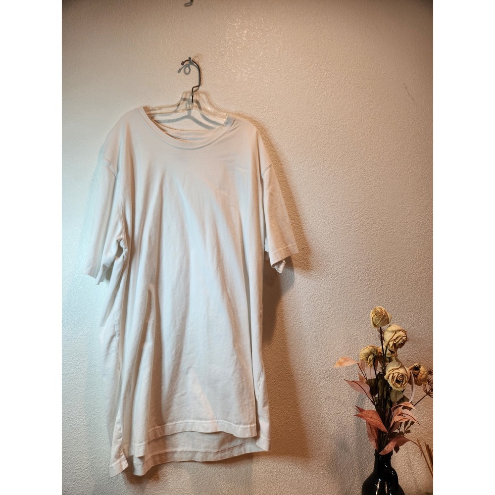 Duluth‎ Trading  longtail T Trim Fit White Short Sleeve T-Shirt  XL 100% Cotton